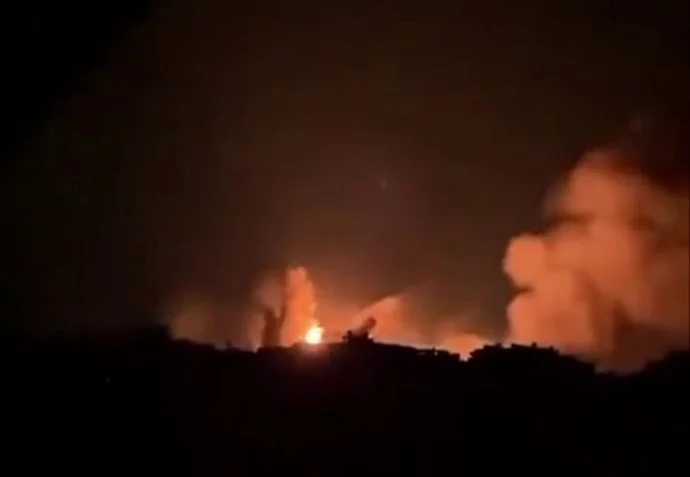 Ночная бомбардировка сектора Газа