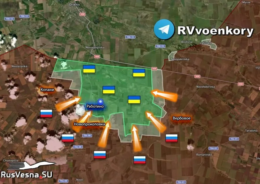 Запорожское направление. Карта боевых действий сегодня 20 декабря 2023