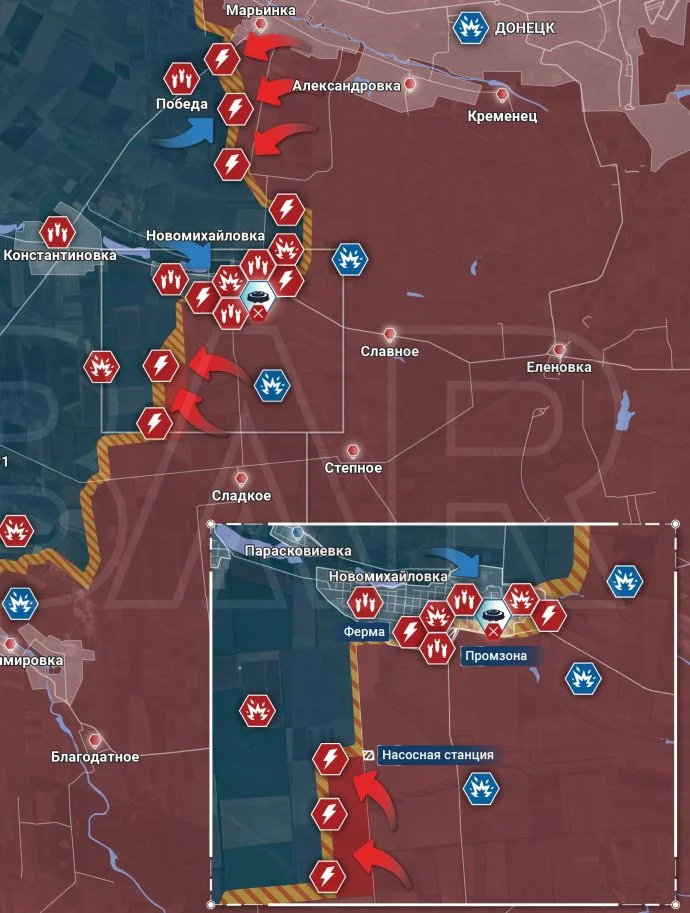Донецкое направление. Карта боевых действий на 11.01.2024