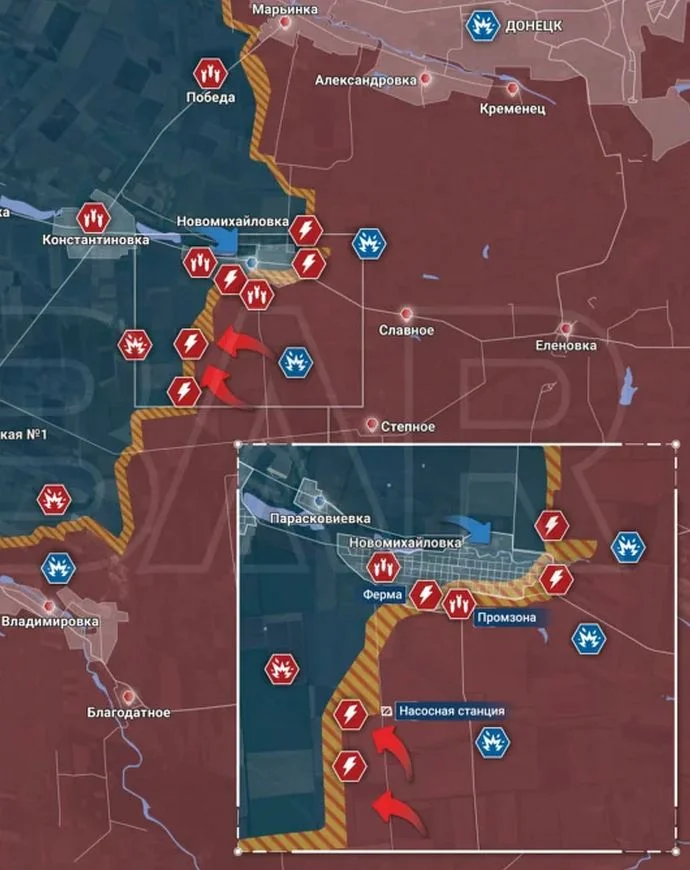 Угледарское направление. Карта боевых действий на 16.01.2024