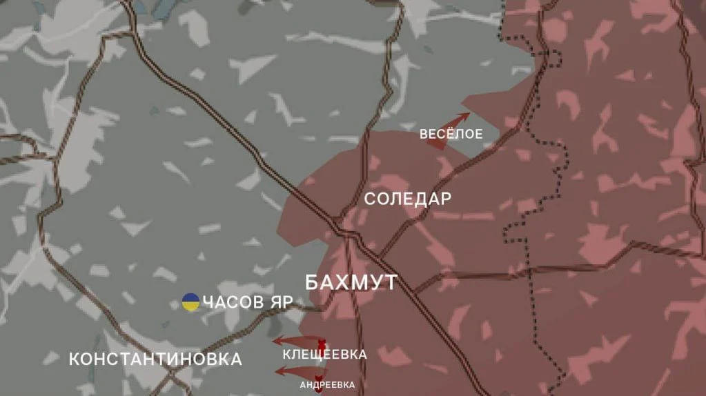 Артемовское направление. Карта боевых действий на 10.01.2024