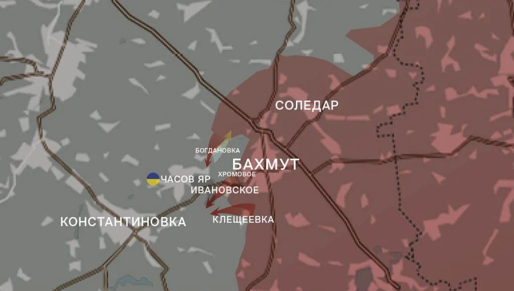 Артемовское направление. Карта боев на 25.01.2024