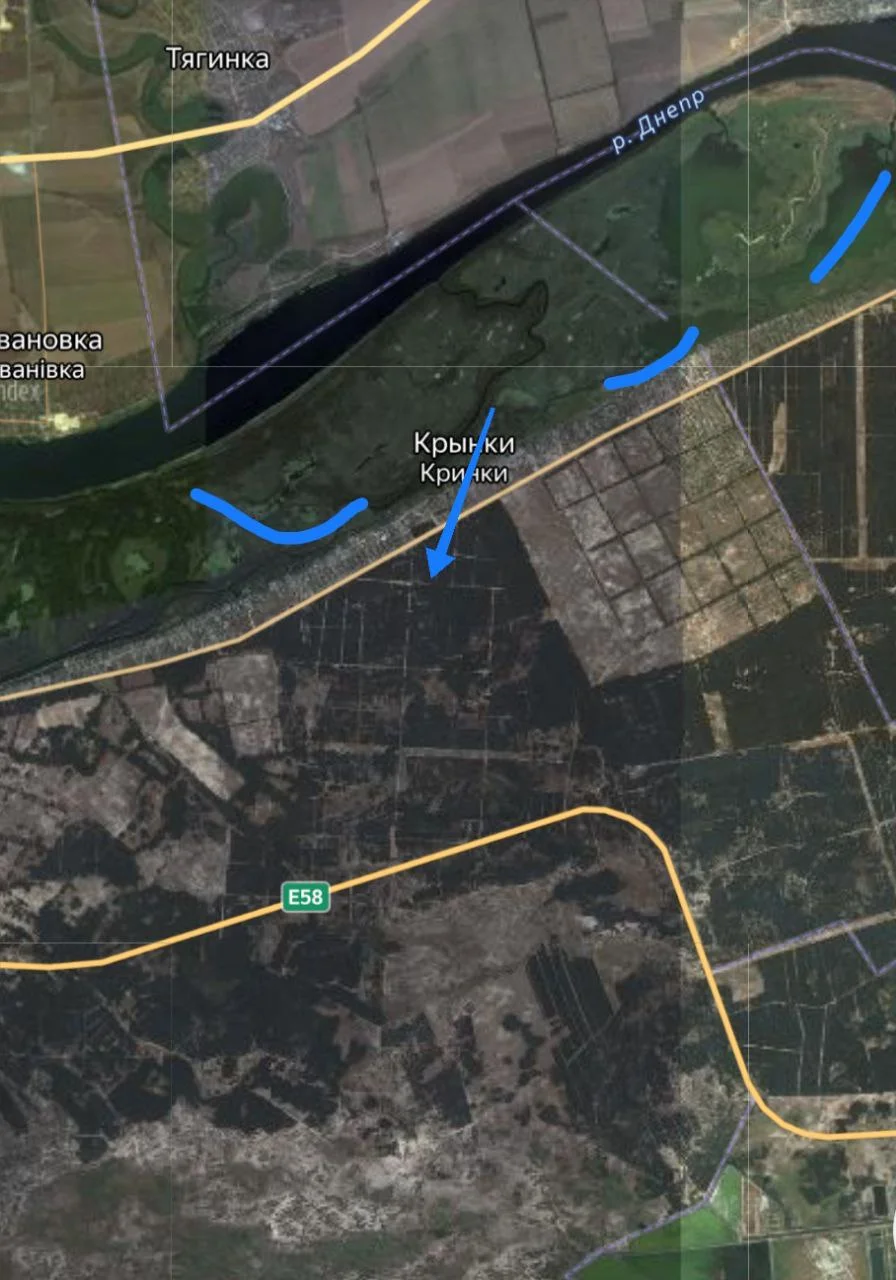 Крынки, Херсонская область. Карта боевых действий на 02.02.2024