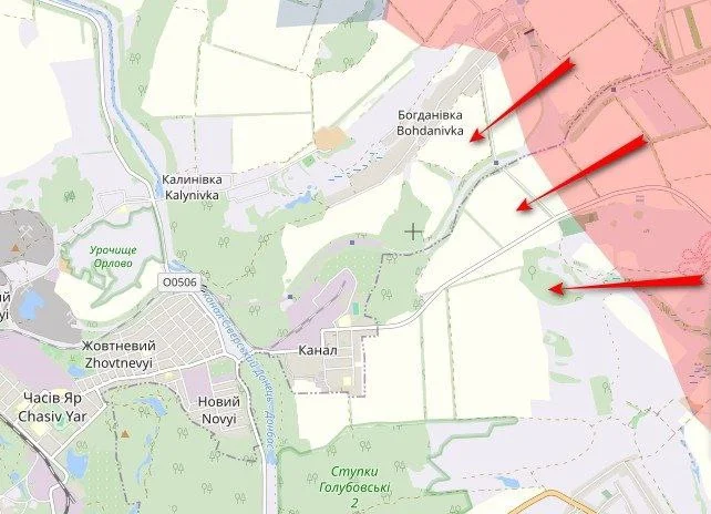 Артёмовское направление. Карта боев на 23.02.2024