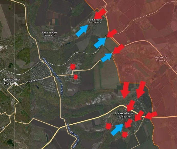 Бахмутское направление. Карта боевых действий на 07.03.2024