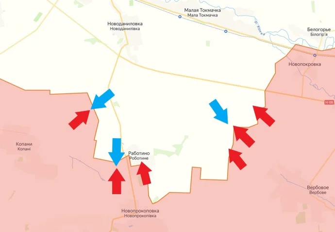 Запорожское направление. Карта боевых действий на 19 марта 2024